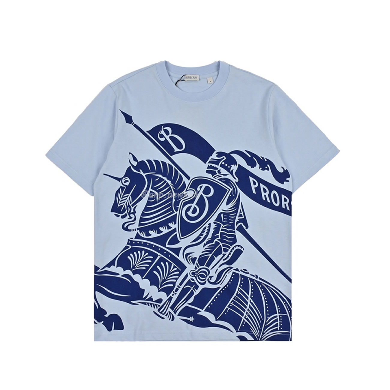 Burberry 24ss Knight Warrior Horse Printed Short Sleeves T Shirt (1) - newkick.vip